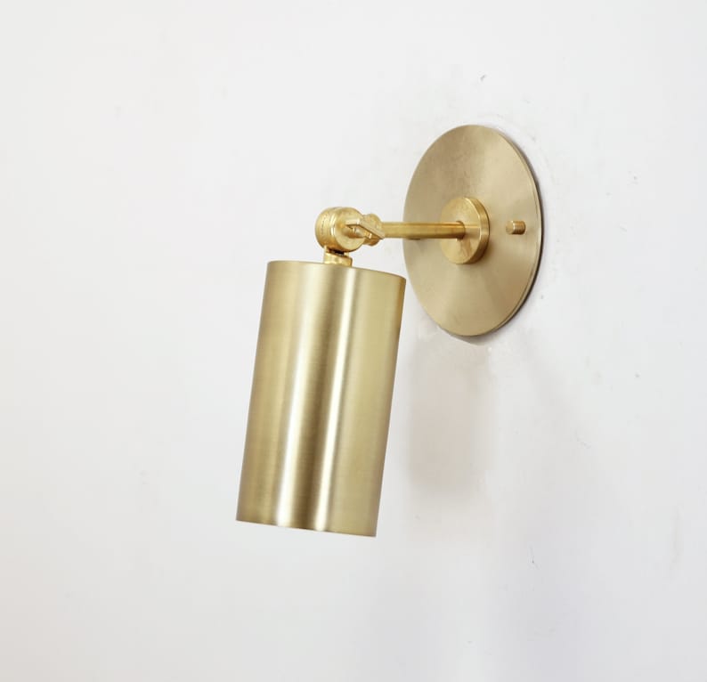 brass cylinder sconce