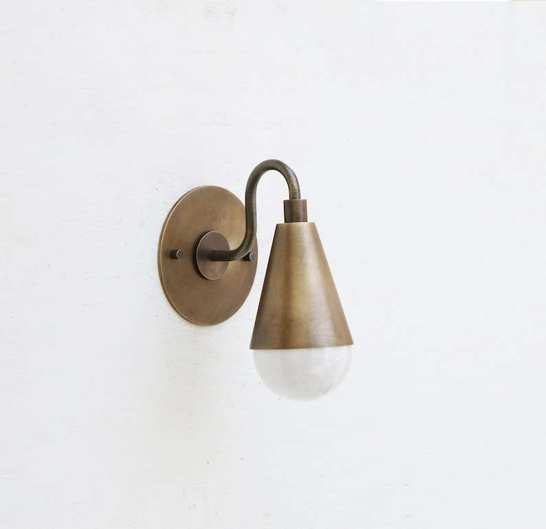 brass wall sconce