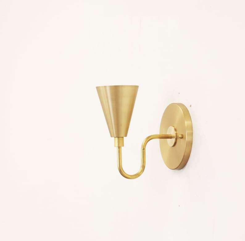 brass wall light