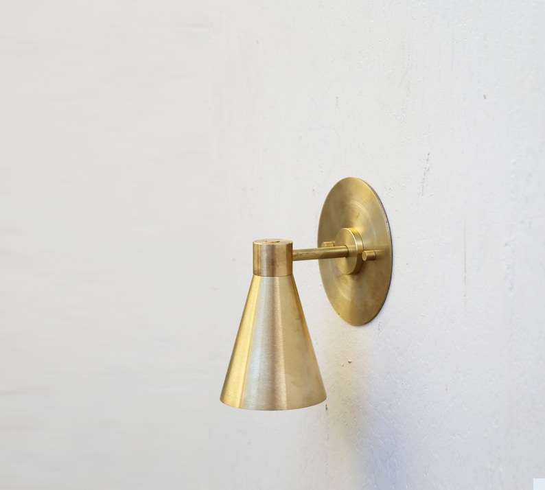 modern brass sconce