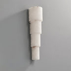 Tiered Alabaster Wall Lamp – Modern Glow Fixture with Refined Vertical Light