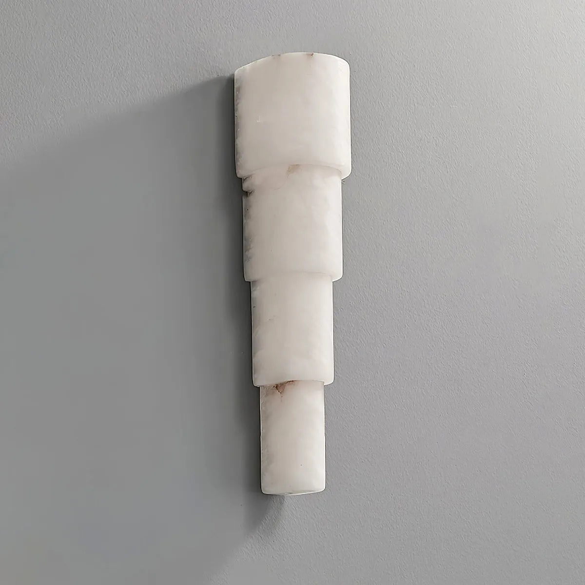 Tiered Alabaster Wall Lamp – Modern Glow Fixture with Refined Vertical Light