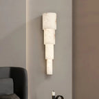 Tiered Alabaster Wall Lamp – Modern Glow Fixture with Refined Vertical Light - View 3