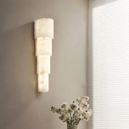 Tiered Alabaster Wall Lamp – Modern Glow Fixture with Refined Vertical Light - View 4