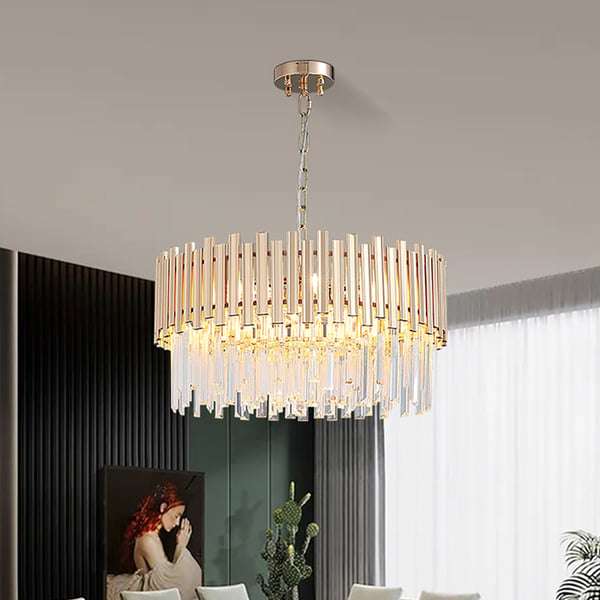tiered gold chandelier