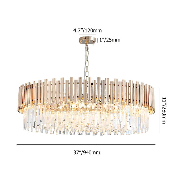 round tiered chandelier
