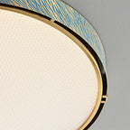 blue brass ceiling light