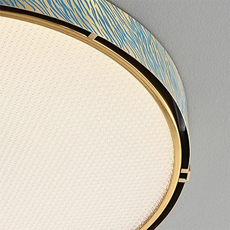blue brass ceiling light