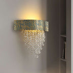 modern etched crystal sconce