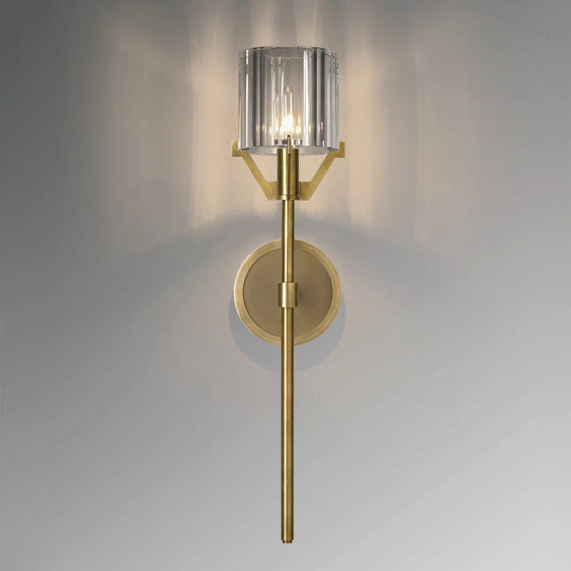 crystal shade wall light