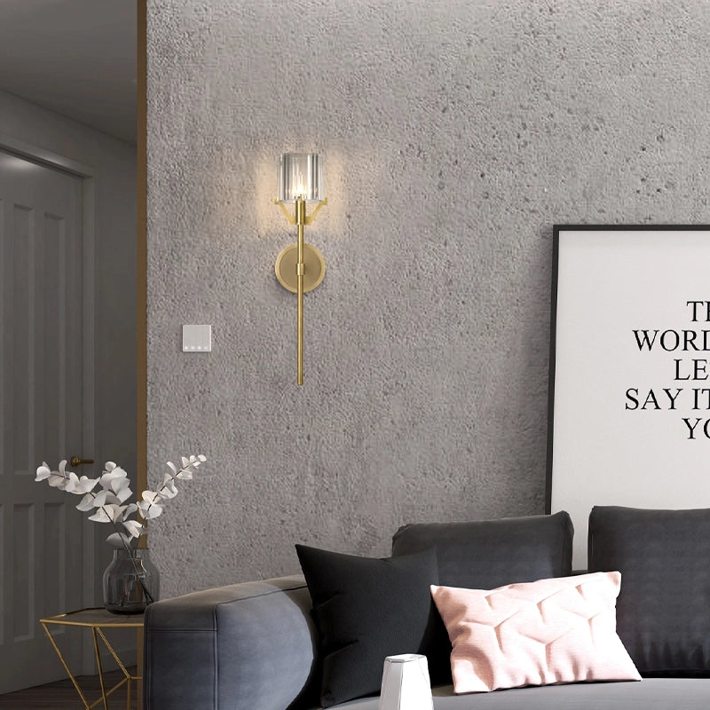 cylinder crystal wall lighting