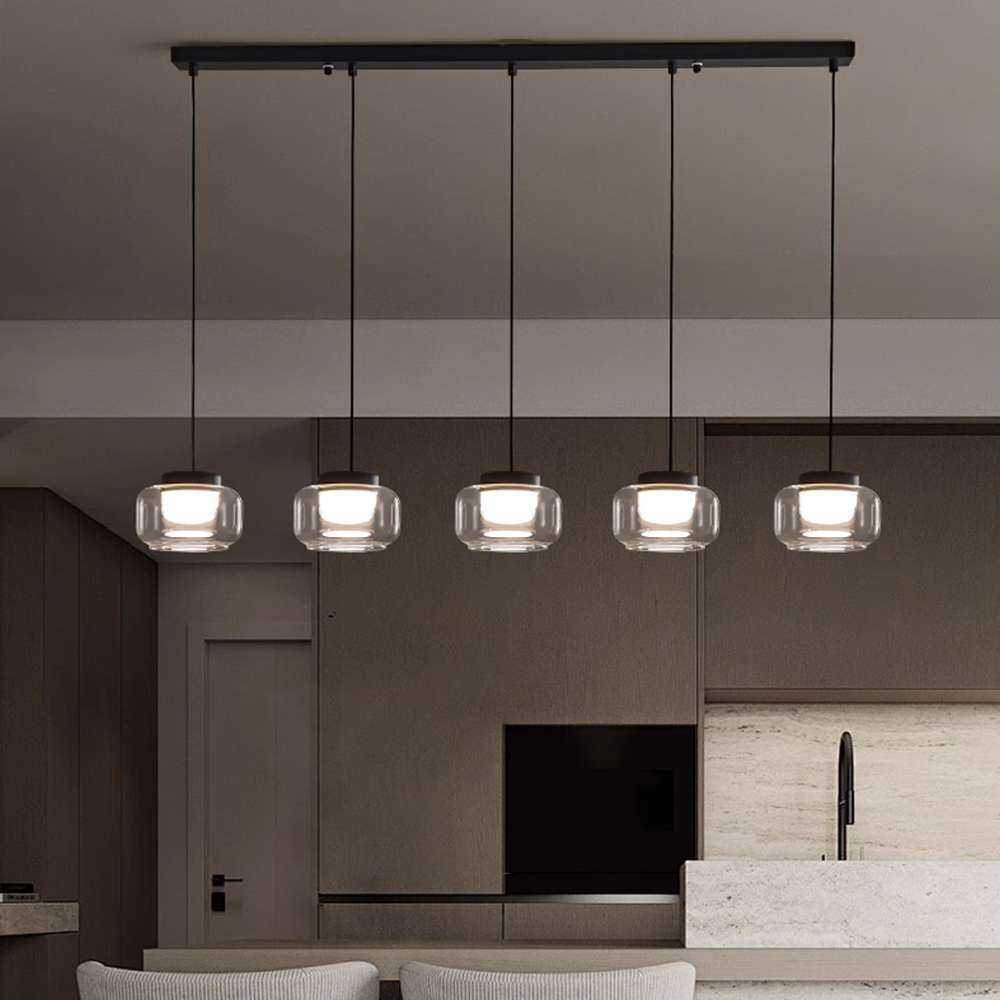 Light for Dining Room – Trufa Long Plate 5 Heads Pendant Light - View 4