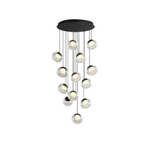 Trufa Suspension Lamp – Transparent Handmade Glass Pendant with Alabaster - View 9