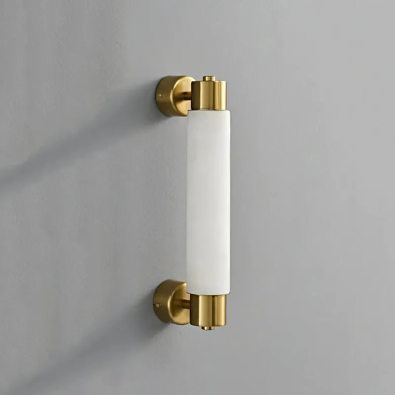Tube Alabaster Wall Lamp | Modern Minimalist Cylinder Wall Sconce - View 2