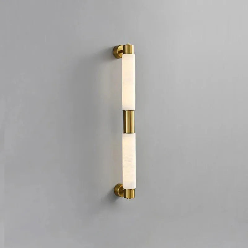 Tube Alabaster Wall Lamp | Modern Minimalist Cylinder Wall Sconce - View 6