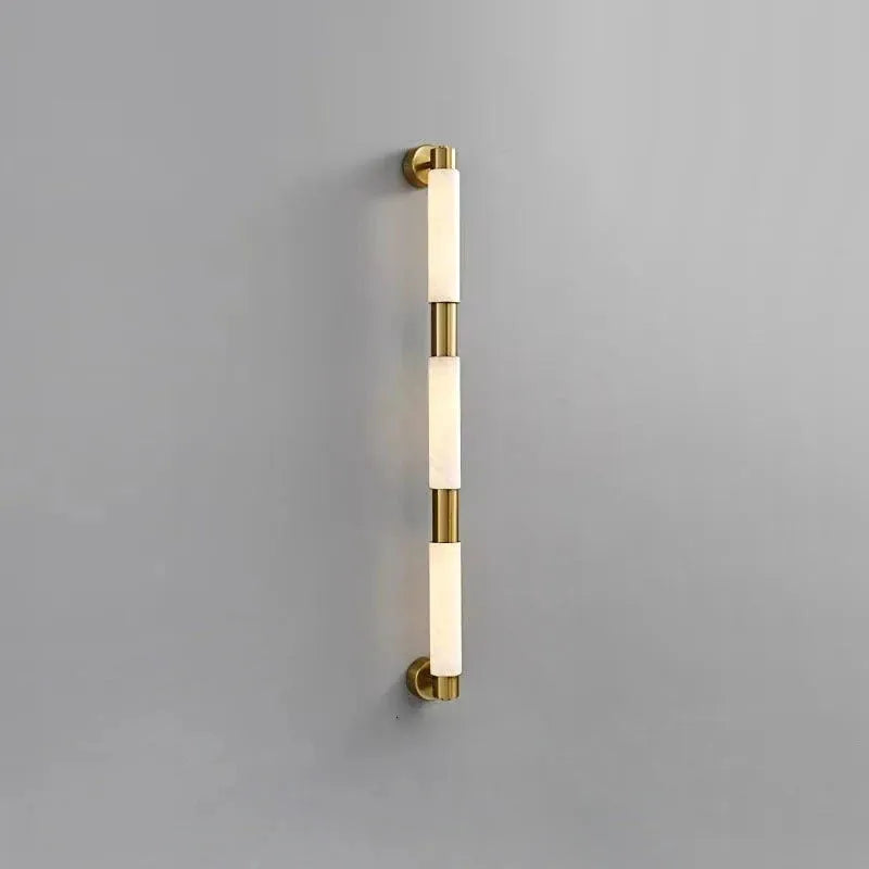Tube Alabaster Wall Lamp | Modern Minimalist Cylinder Wall Sconce - View 7