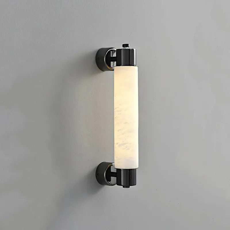 Tube Alabaster Wall Lamp | Modern Minimalist Cylinder Wall Sconce - View 8
