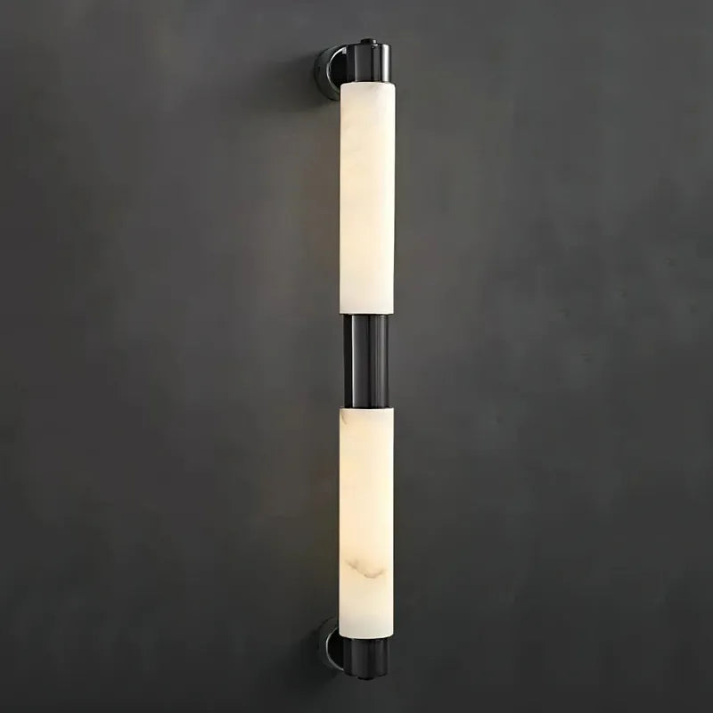 Tube Alabaster Wall Lamp | Modern Minimalist Cylinder Wall Sconce - View 9