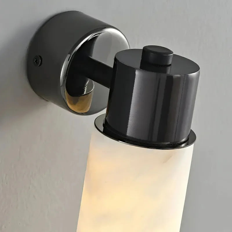 Tube Alabaster Wall Lamp | Modern Minimalist Cylinder Wall Sconce - View 5