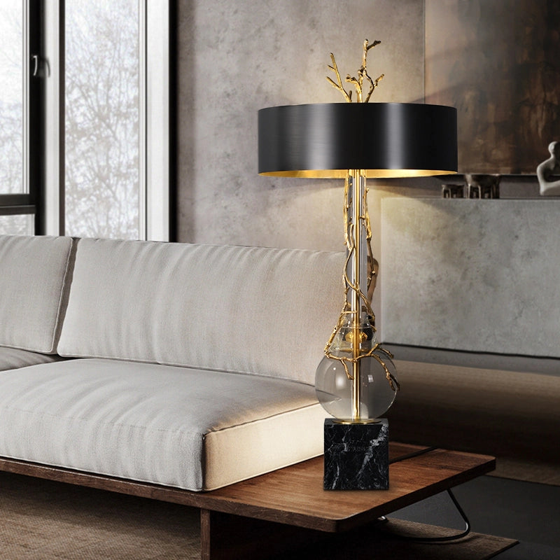 lamp with marble shade