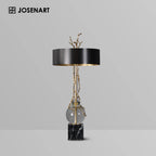 table lamp with brass shade