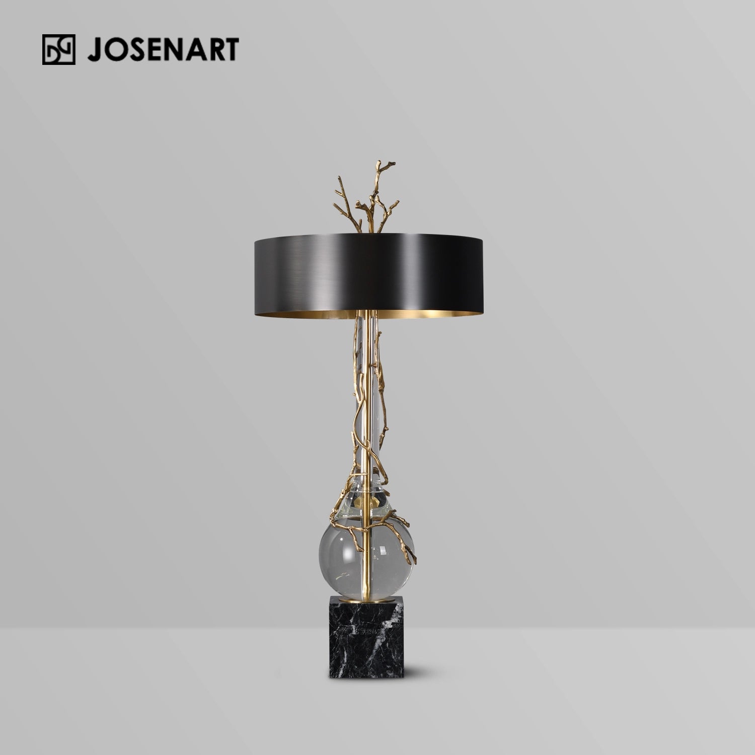 table lamp with brass shade