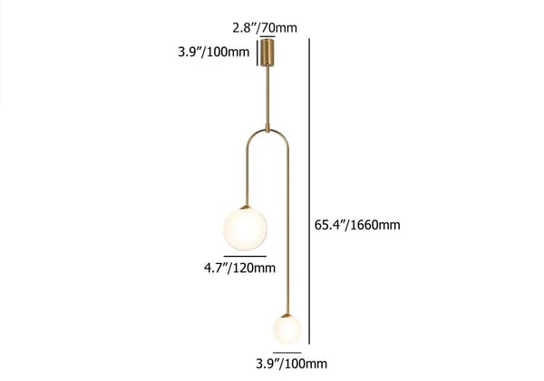 u-shaped white lamp