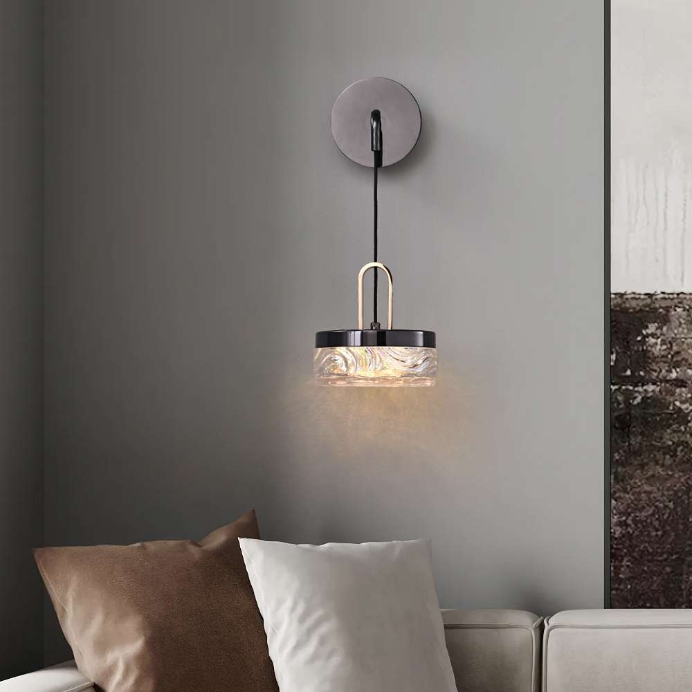 black and gold wall sconce