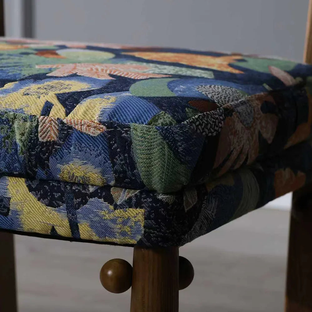 Ash Wood Furniture – Fabric Texture & Upholstered Dining Room Chairs for Elegance - View 8