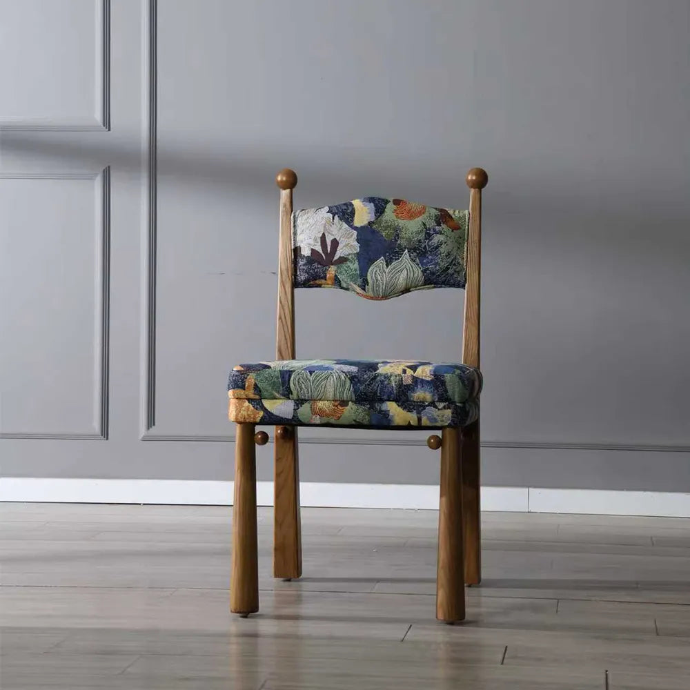 Ash Wood Furniture – Fabric Texture & Upholstered Dining Room Chairs for Elegance - View 13