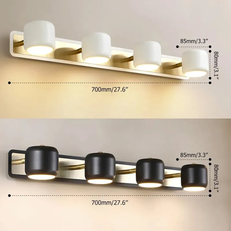led gold bathroom vanity light