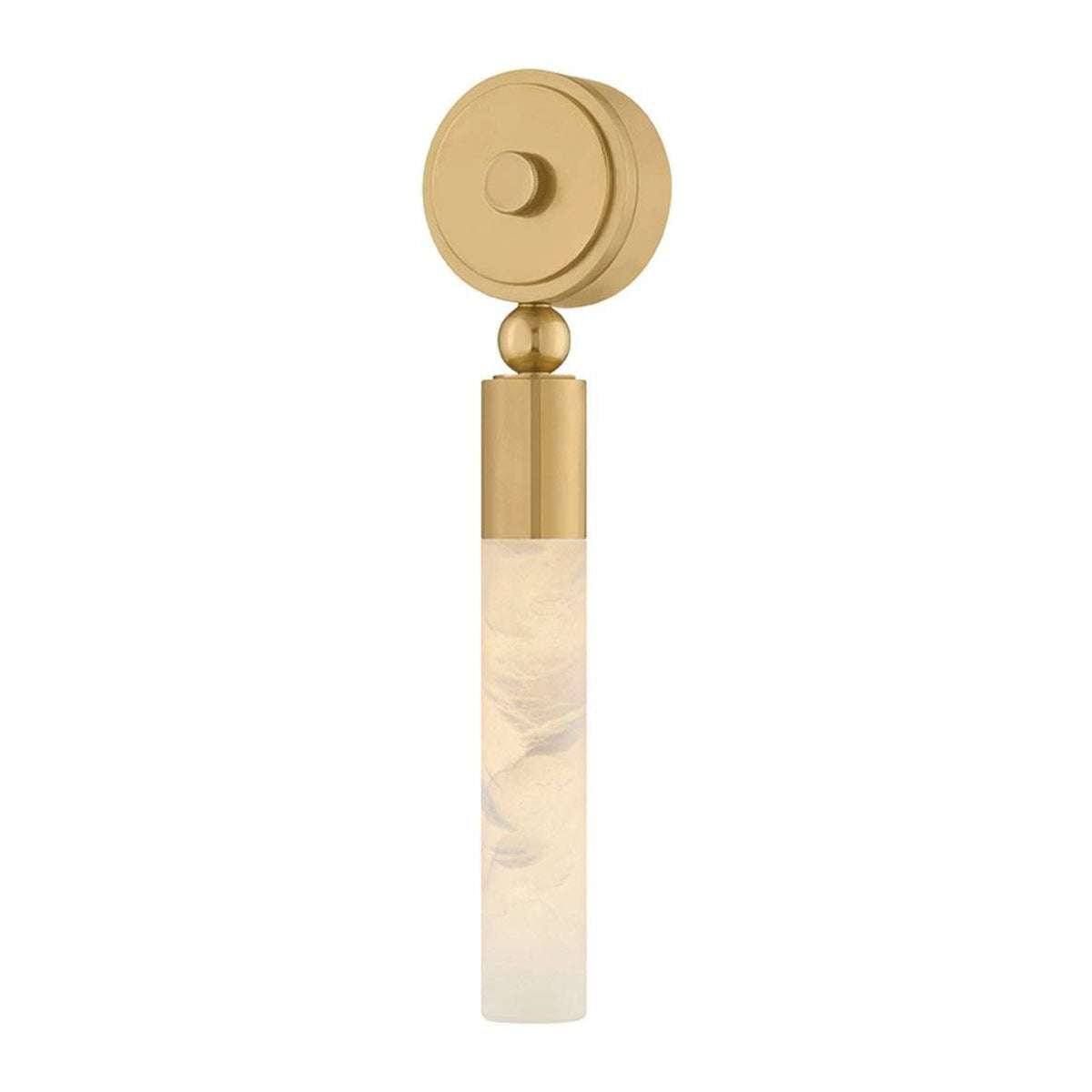 Vintage Brass Alabaster LED Wall Sconce