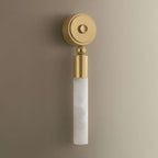 Vintage Brass Alabaster LED Wall Sconce