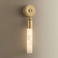 Vintage Brass Alabaster LED Wall Sconce