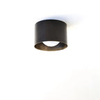 Vintage Brass Ceiling Spotlight, Simple Milky Glass Shade - View 4