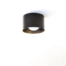 Vintage Brass Ceiling Spotlight, Simple Milky Glass Shade - View 4