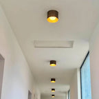 Vintage Brass Ceiling Spotlight, Simple Milky Glass Shade - View 8
