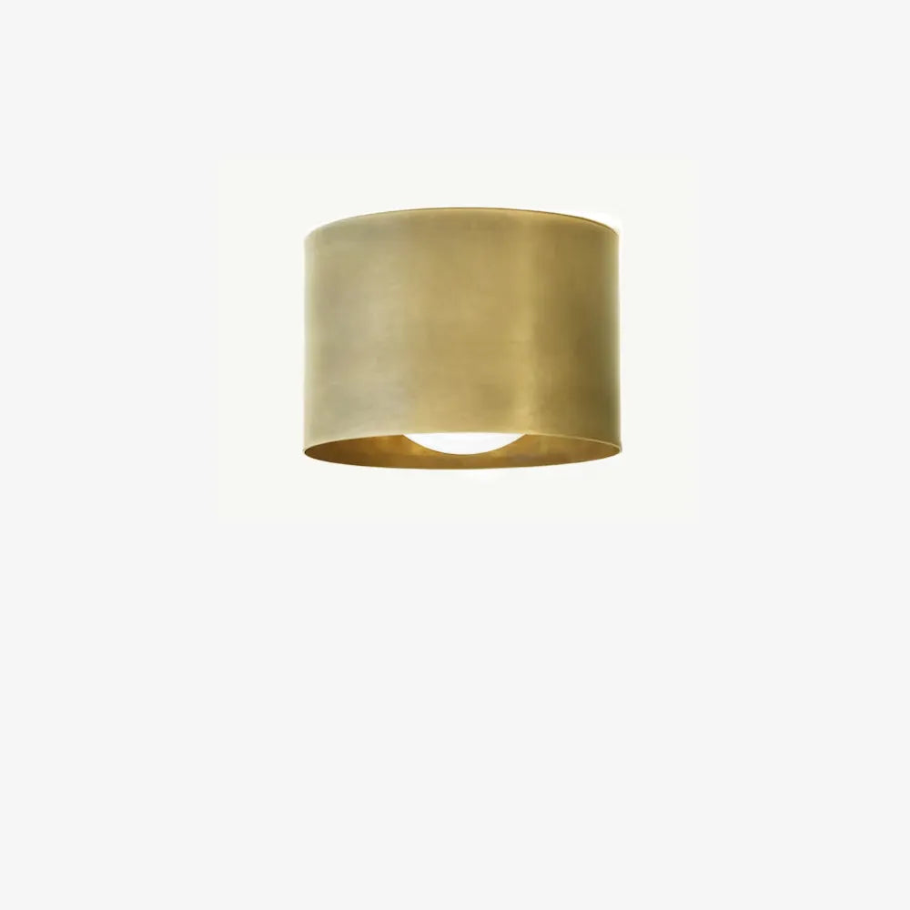 Vintage Brass Ceiling Spotlight, Simple Milky Glass Shade - View 11