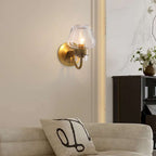 clear glass wall light