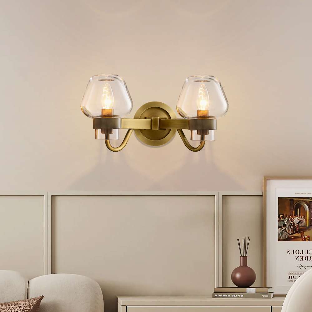 industrial glass wall lamp