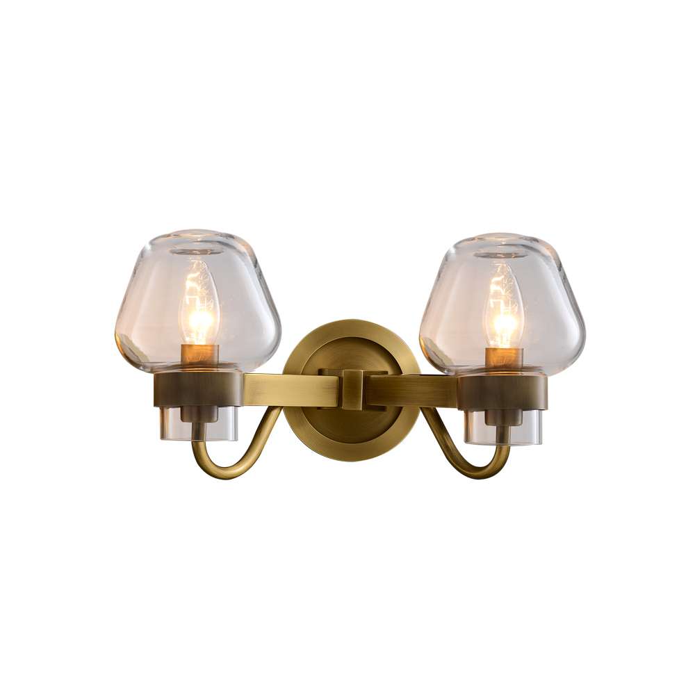 glass shade vanity light