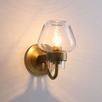 vintage clear glass wall sconces