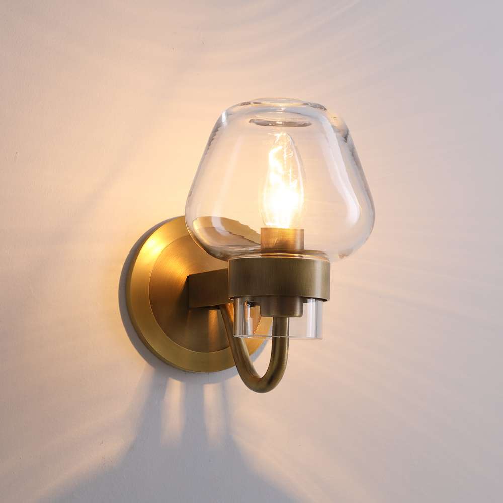 vintage clear glass wall sconces