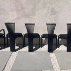 black dining chairs