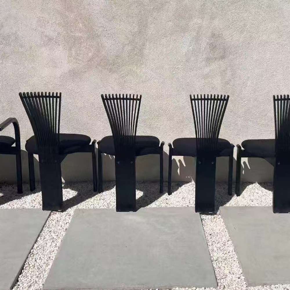 black dining chairs