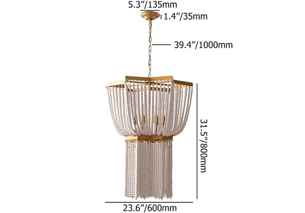 boho wood chandelier
