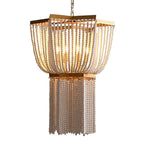 tassel boho wood chandelier