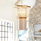 Boho Wood Chandelier