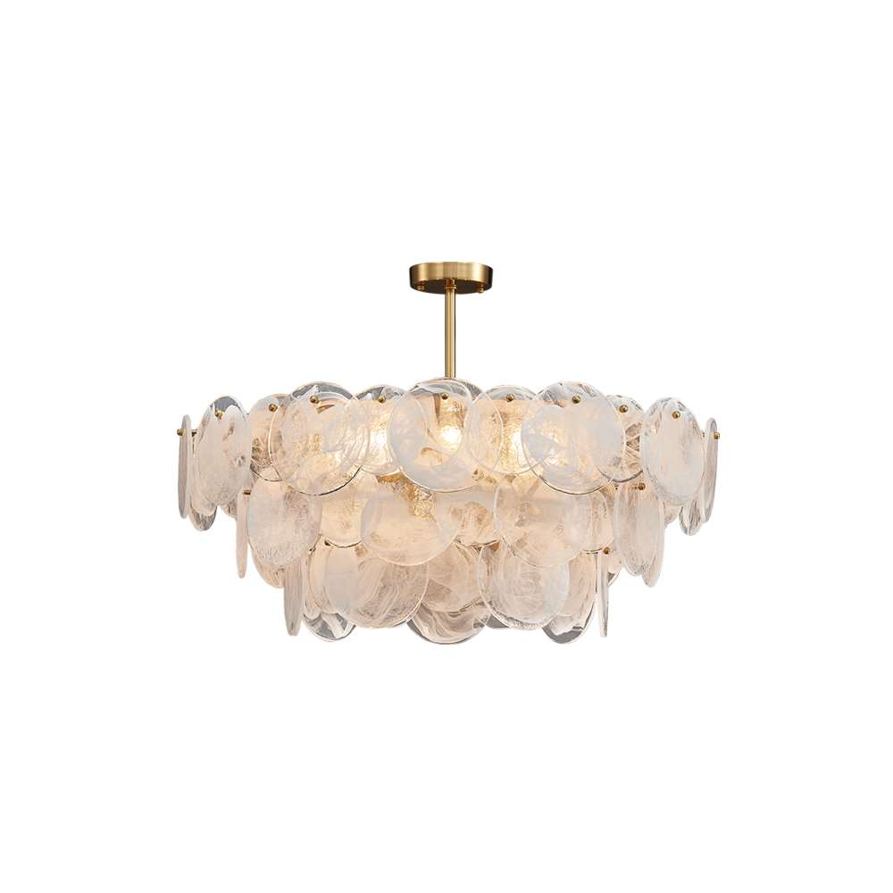 white round chandelier