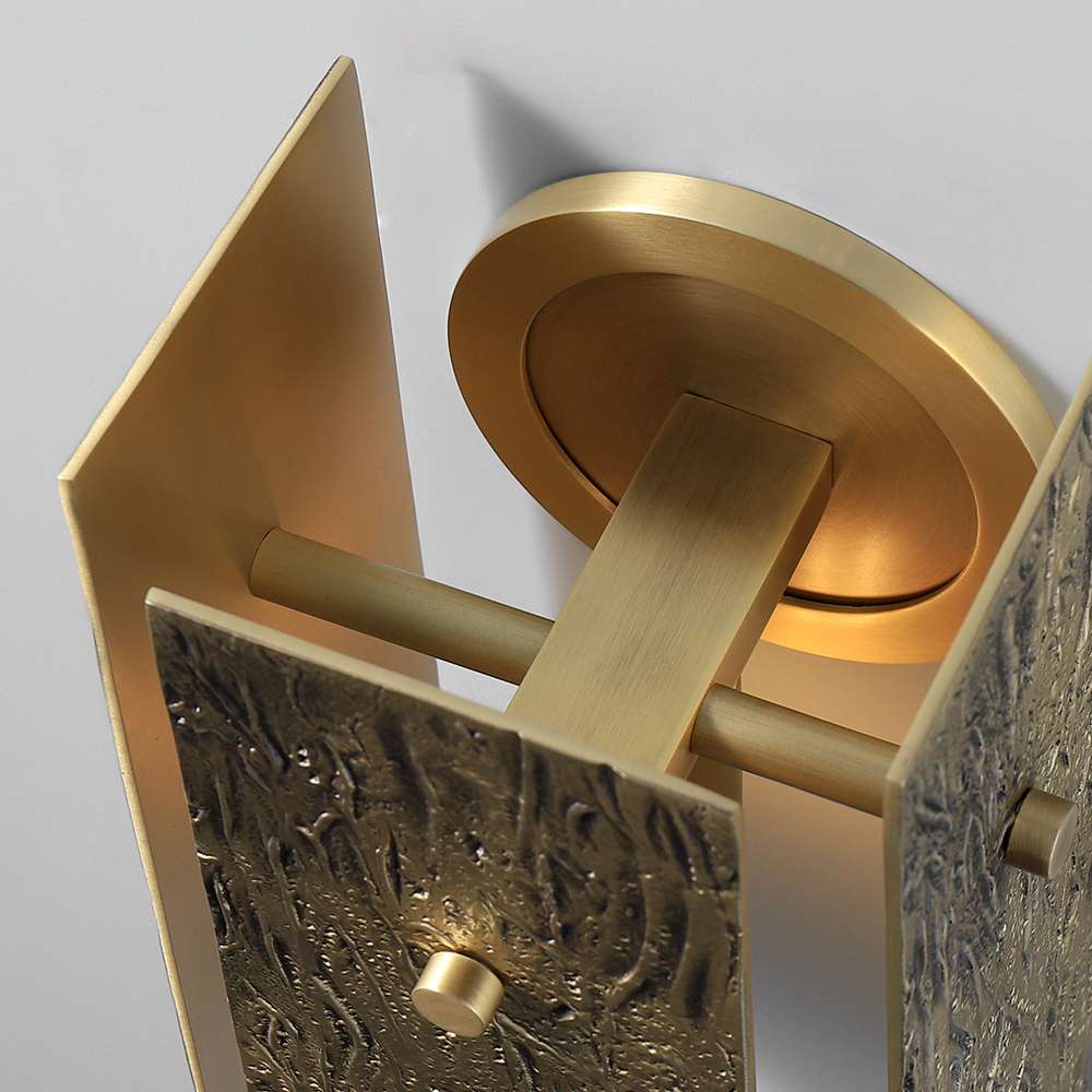gold finish wall sconce